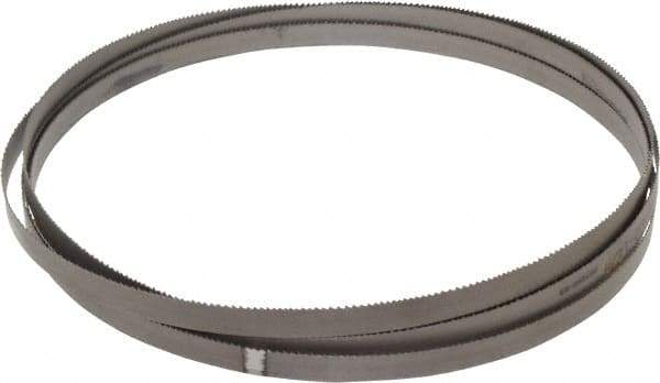 Starrett - 10 to 14 TPI, 12' 10" Long x 1/2" Wide x 0.025" Thick, Welded Band Saw Blade - Bi-Metal, Toothed Edge, Raker Tooth Set, Contour Cutting - Apex Tool & Supply