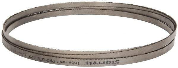 Starrett - 10 to 14 TPI, 16' Long x 1/2" Wide x 0.035" Thick, Welded Band Saw Blade - Bi-Metal, Toothed Edge, Raker Tooth Set, Contour Cutting - Apex Tool & Supply