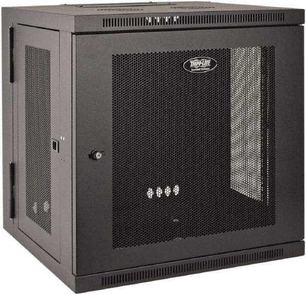 Tripp-Lite - 23.63" Overall Width x 10" Rack Height x 21.63" Overall Depth Data Cable Enclosure - 200 Lb Capacity, Black - Apex Tool & Supply