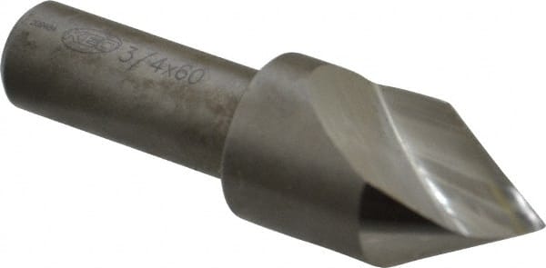 Keo - 3/4" Head Diam, 1/2" Shank Diam, 1 Flute 60° High Speed Steel Countersink - Apex Tool & Supply