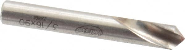 Keo - 3/16" Head Diam, 3/16" Shank Diam, 1 Flute 90° High Speed Steel Countersink - Apex Tool & Supply