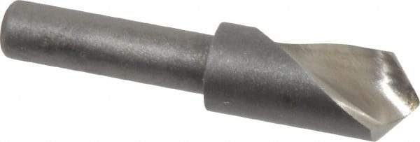 Keo - 3/8" Head Diam, 1/4" Shank Diam, 1 Flute 100° High Speed Steel Countersink - Bright Finish, 1-3/4" OAL, Single End, Straight Shank, Right Hand Cut - Apex Tool & Supply