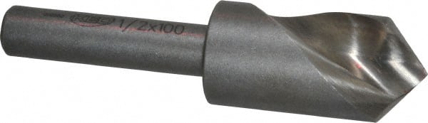 Keo - 1/2" Head Diam, 1/4" Shank Diam, 1 Flute 100° High Speed Steel Countersink - Apex Tool & Supply
