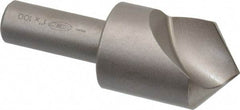 Keo - 1" Head Diam, 1/2" Shank Diam, 1 Flute 100° High Speed Steel Countersink - Bright Finish, 2-3/4" OAL, Single End, Straight Shank, Right Hand Cut - Apex Tool & Supply