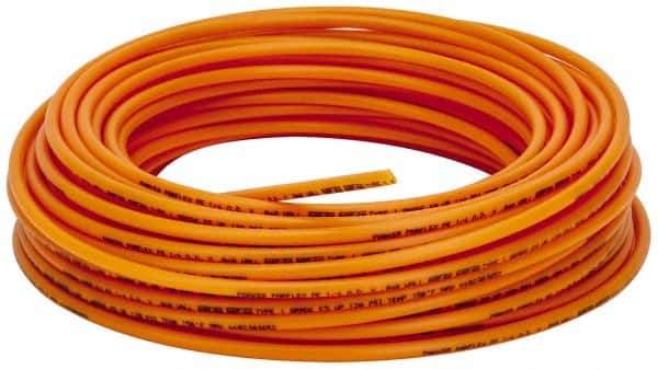Parker - 11/64" ID x 1/4" OD, 0.04" Wall Thickness, 100' Long, Polyethylene Tube - Orange, 120 Max psi, -80 to 150°F - Apex Tool & Supply