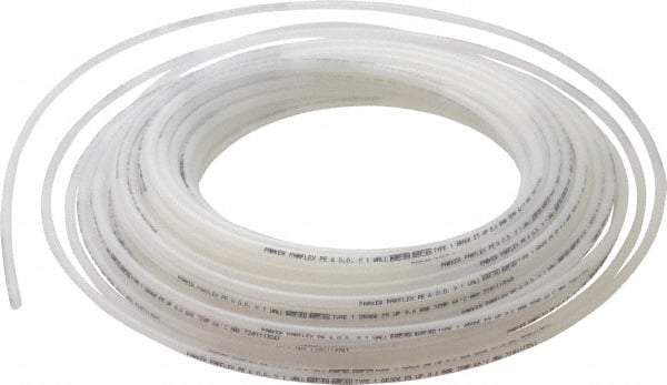Parker - 6mm OD, 100' Long, Polyethylene Tube - Natural, -80 to 150°F - Apex Tool & Supply
