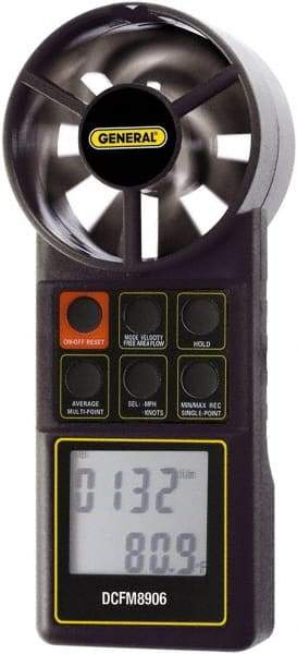 General - 0 to 3,000 Ft./Min Air Airflow Meter - 94°F Max - Apex Tool & Supply
