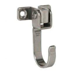 Sugatsune - 1-37/64" Wide x 1-13/64" High x 0.09" Thick, Swing Hook - 2-13/16" Projection, Mirror Finish - Apex Tool & Supply