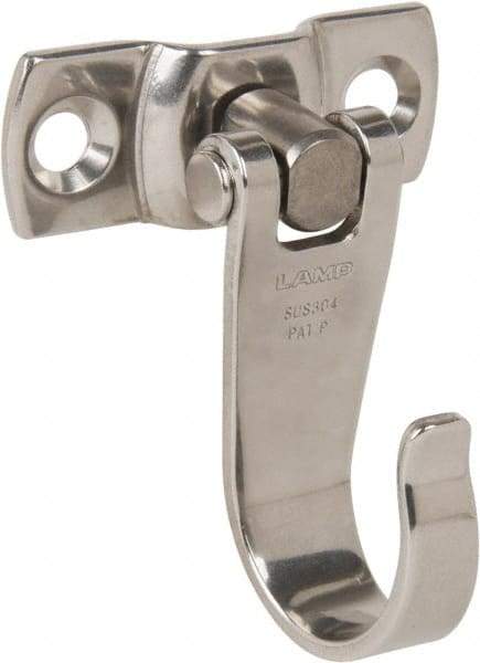 Sugatsune - 1-21/32" Wide x 2-13/32" High x 0.08" Thick, Flex Hook - 1-1/8" Projection, Mirror Finish - Apex Tool & Supply