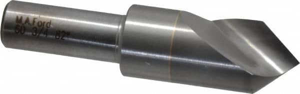 M.A. Ford - 3/4" Head Diam, 1/2" Shank Diam, 1 Flute 82° Solid Carbide Countersink - Apex Tool & Supply