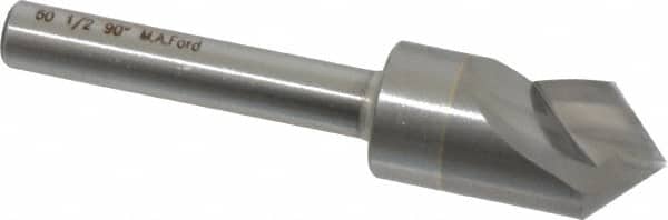 M.A. Ford - 1/2" Head Diam, 1/4" Shank Diam, 1 Flute 90° Solid Carbide Countersink - Apex Tool & Supply