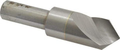 M.A. Ford - 3/4" Head Diam, 1/2" Shank Diam, 1 Flute 90° Solid Carbide Countersink - Bright Finish, 3" OAL, 0.12" Nose Diam, Single End, Straight Shank, Right Hand Cut - Apex Tool & Supply