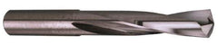 Atrax - 10.5mm 135° Spiral Flute Solid Carbide Screw Machine Drill Bit - Bright Finish, Right Hand Cut, 2" Flute Length, 3-3/8" OAL, Split Point, Straight Shank - Apex Tool & Supply