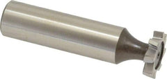 Keo - 3/8" Diam x 3/32" Face Width, High Speed Steel, 8 Teeth, Shank Connection Woodruff Keyseat Cutter - Uncoated, 2-3/32" OAL x 1/2" Shank, Straight Teeth, ANSI 303, Old Standard 212 - Apex Tool & Supply