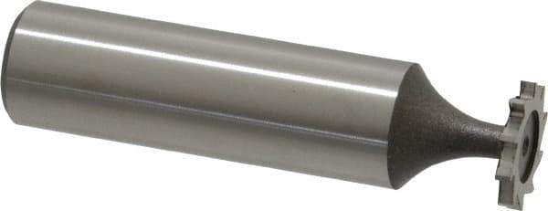 Keo - 1/2" Diam x 1/16" Face Width, High Speed Steel, 10 Teeth, Shank Connection Woodruff Keyseat Cutter - Uncoated, 2-1/16" OAL x 1/2" Shank, Straight Teeth, ANSI 204, Old Standard 1 - Apex Tool & Supply