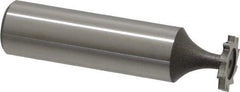 Keo - 1/2" Diam x 1/16" Face Width, High Speed Steel, 10 Teeth, Shank Connection Woodruff Keyseat Cutter - Uncoated, 2-1/16" OAL x 1/2" Shank, Straight Teeth, ANSI 204, Old Standard 1 - Apex Tool & Supply