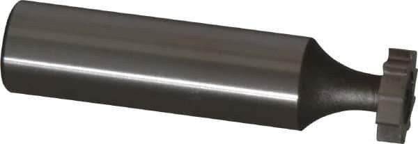 Keo - 1/2" Diam x 1/8" Face Width, High Speed Steel, 10 Teeth, Shank Connection Woodruff Keyseat Cutter - Uncoated, 2-1/8" OAL x 1/2" Shank, Straight Teeth, ANSI 404, Old Standard 4 - Apex Tool & Supply