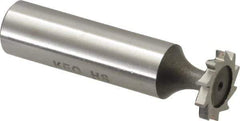 Keo - 5/8" Diam x 3/32" Face Width, High Speed Steel, 10 Teeth, Shank Connection Woodruff Keyseat Cutter - Uncoated, 2-3/32" OAL x 1/2" Shank, Straight Teeth, ANSI 305, Old Standard 3 - Apex Tool & Supply