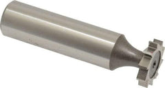 Keo - 5/8" Diam x 1/8" Face Width, High Speed Steel, 10 Teeth, Shank Connection Woodruff Keyseat Cutter - Uncoated, 2-1/8" OAL x 1/2" Shank, Straight Teeth, ANSI 405, Old Standard 5 - Apex Tool & Supply