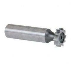 Keo - 5/8" Diam x 5/32" Face Width, High Speed Steel, 10 Teeth, Shank Connection Woodruff Keyseat Cutter - Uncoated, 2-5/32" OAL x 1/2" Shank, Straight Teeth, ANSI 505, Old Standard 6 - Apex Tool & Supply