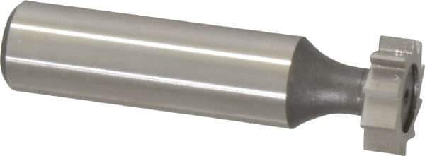 Keo - 5/8" Diam x 3/16" Face Width, High Speed Steel, 10 Teeth, Shank Connection Woodruff Keyseat Cutter - Uncoated, 2-3/16" OAL x 1/2" Shank, Straight Teeth, ANSI 605, Old Standard 61 - Apex Tool & Supply