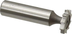 Keo - 3/4" Diam x 1/8" Face Width, High Speed Steel, 10 Teeth, Shank Connection Woodruff Keyseat Cutter - Uncoated, 2-1/8" OAL x 1/2" Shank, Straight Teeth, ANSI 406, Old Standard 7 - Apex Tool & Supply