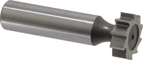 Keo - 3/4" Diam x 1/4" Face Width, High Speed Steel, 10 Teeth, Shank Connection Woodruff Keyseat Cutter - Uncoated, 2-1/4" OAL x 1/2" Shank, Straight Teeth, ANSI 806, Old Standard 91 - Apex Tool & Supply