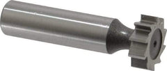 Keo - 3/4" Diam x 1/4" Face Width, High Speed Steel, 10 Teeth, Shank Connection Woodruff Keyseat Cutter - Uncoated, 2-1/4" OAL x 1/2" Shank, Straight Teeth, ANSI 806, Old Standard 91 - Apex Tool & Supply