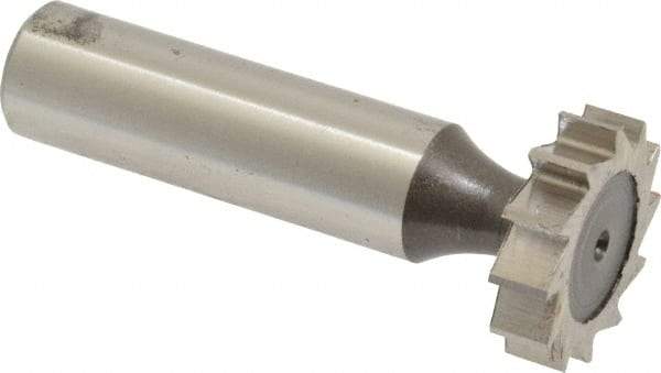 Keo - 7/8" Diam x 7/32" Face Width, High Speed Steel, 12 Teeth, Shank Connection Woodruff Keyseat Cutter - Uncoated, 2-7/32" OAL x 1/2" Shank, Straight Teeth, ANSI 707, Old Standard 12 - Apex Tool & Supply