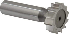 Keo - 1" Diam x 5/16" Face Width, High Speed Steel, 12 Teeth, Shank Connection Woodruff Keyseat Cutter - Uncoated, 2-5/16" OAL x 1/2" Shank, Straight Teeth, ANSI 1008, Old Standard B - Apex Tool & Supply