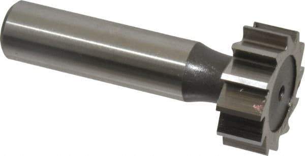 Keo - 1" Diam x 3/8" Face Width, High Speed Steel, 12 Teeth, Shank Connection Woodruff Keyseat Cutter - Uncoated, 2-3/8" OAL x 1/2" Shank, Straight Teeth, ANSI 1208, Old Standard 152 - Apex Tool & Supply