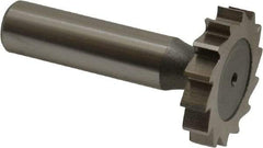Keo - 1-1/4" Diam x 1/4" Face Width, High Speed Steel, 14 Teeth, Shank Connection Woodruff Keyseat Cutter - Uncoated, 2-1/4" OAL x 1/2" Shank, Straight Teeth, ANSI 810, Old Standard 21 - Apex Tool & Supply