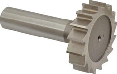 Keo - 1-1/2" Diam x 3/8" Face Width, High Speed Steel, 16 Teeth, Shank Connection Woodruff Keyseat Cutter - Uncoated, 2-3/8" OAL x 1/2" Shank, Straight Teeth, ANSI 1212, Old Standard G - Apex Tool & Supply