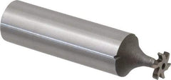Keo - 5/16" Diam x 1/16" Face Width, High Speed Steel, 6 Teeth, Shank Connection Woodruff Keyseat Cutter - Uncoated, 2-1/16" OAL x 1/2" Shank, Staggered Teeth, ANSI 202-1/2, Old Standard 206 - Apex Tool & Supply