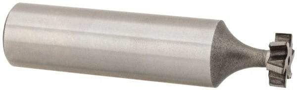 Keo - 3/8" Diam x 1/8" Face Width, High Speed Steel, 6 Teeth, Shank Connection Woodruff Keyseat Cutter - Uncoated, 2-1/8" OAL x 1/2" Shank, Staggered Teeth, ANSI 403, Old Standard 213 - Apex Tool & Supply