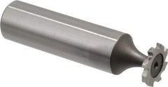Keo - 1/2" Diam x 1/16" Face Width, High Speed Steel, 8 Teeth, Shank Connection Woodruff Keyseat Cutter - Uncoated, 2-1/16" OAL x 1/2" Shank, Staggered Teeth, ANSI 204, Old Standard 1 - Apex Tool & Supply