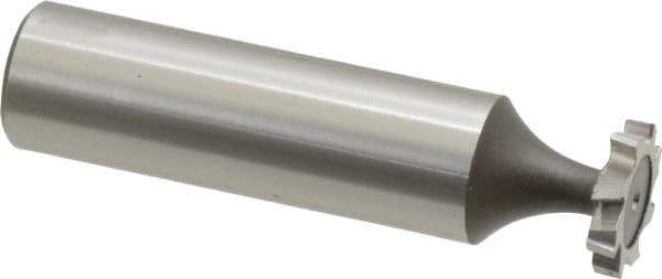 Keo - 1/2" Diam x 3/32" Face Width, High Speed Steel, 8 Teeth, Shank Connection Woodruff Keyseat Cutter - Uncoated, 2-3/32" OAL x 1/2" Shank, Staggered Teeth, ANSI 304, Old Standard 2 - Apex Tool & Supply