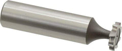 Keo - 1/2" Diam x 3/32" Face Width, High Speed Steel, 8 Teeth, Shank Connection Woodruff Keyseat Cutter - Uncoated, 2-3/32" OAL x 1/2" Shank, Staggered Teeth, ANSI 304, Old Standard 2 - Apex Tool & Supply