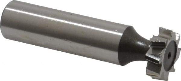 Keo - 5/8" Diam x 3/16" Face Width, High Speed Steel, 8 Teeth, Shank Connection Woodruff Keyseat Cutter - Uncoated, 2-3/16" OAL x 1/2" Shank, Staggered Teeth, ANSI 605, Old Standard 61 - Apex Tool & Supply