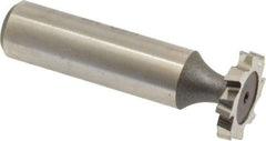 Keo - 3/4" Diam x 1/8" Face Width, High Speed Steel, 8 Teeth, Shank Connection Woodruff Keyseat Cutter - Uncoated, 2-1/8" OAL x 1/2" Shank, Staggered Teeth, ANSI 406, Old Standard 7 - Apex Tool & Supply