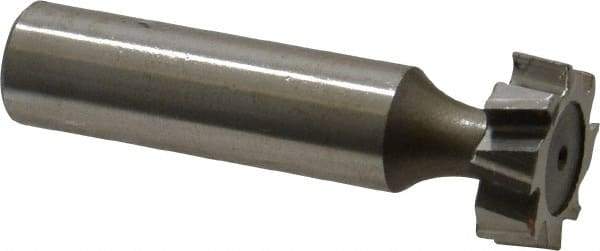 Keo - 3/4" Diam x 1/4" Face Width, High Speed Steel, 8 Teeth, Shank Connection Woodruff Keyseat Cutter - Uncoated, 2-1/4" OAL x 1/2" Shank, Staggered Teeth, ANSI 806, Old Standard 91 - Apex Tool & Supply