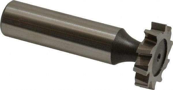 Keo - 7/8" Diam x 3/16" Face Width, High Speed Steel, 10 Teeth, Shank Connection Woodruff Keyseat Cutter - Uncoated, 2-3/16" OAL x 1/2" Shank, Staggered Teeth, ANSI 607, Old Standard 11 - Apex Tool & Supply