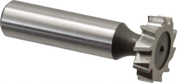 Keo - 7/8" Diam x 7/32" Face Width, High Speed Steel, 10 Teeth, Shank Connection Woodruff Keyseat Cutter - Uncoated, 2-7/32" OAL x 1/2" Shank, Staggered Teeth, ANSI 707, Old Standard 12 - Apex Tool & Supply