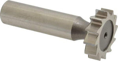 Keo - 7/8" Diam x 1/4" Face Width, High Speed Steel, 10 Teeth, Shank Connection Woodruff Keyseat Cutter - Uncoated, 2-1/4" OAL x 1/2" Shank, Staggered Teeth, ANSI 807, Old Standard A - Apex Tool & Supply