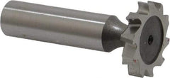 Keo - 1" Diam x 3/16" Face Width, High Speed Steel, 10 Teeth, Shank Connection Woodruff Keyseat Cutter - Uncoated, 2-3/16" OAL x 1/2" Shank, Staggered Teeth, ANSI 608, Old Standard 13 - Apex Tool & Supply