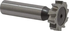 Keo - 1" Diam x 1/4" Face Width, High Speed Steel, 10 Teeth, Shank Connection Woodruff Keyseat Cutter - Uncoated, 2-1/4" OAL x 1/2" Shank, Staggered Teeth, ANSI 808, Old Standard 15 - Apex Tool & Supply