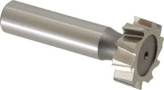 Keo - 1" Diam x 5/16" Face Width, High Speed Steel, 10 Teeth, Shank Connection Woodruff Keyseat Cutter - Uncoated, 2-5/16" OAL x 1/2" Shank, Staggered Teeth, ANSI 1008, Old Standard B - Apex Tool & Supply