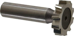 Keo - 1-1/8" Diam x 1/4" Face Width, High Speed Steel, 10 Teeth, Shank Connection Woodruff Keyseat Cutter - Uncoated, 2-1/4" OAL x 1/2" Shank, Staggered Teeth, ANSI 809, Old Standard 18 - Apex Tool & Supply