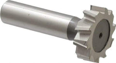 Keo - 1-1/8" Diam x 5/16" Face Width, High Speed Steel, 10 Teeth, Shank Connection Woodruff Keyseat Cutter - Uncoated, 2-5/16" OAL x 1/2" Shank, Staggered Teeth, ANSI 1009, Old Standard C - Apex Tool & Supply