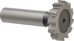 Keo - 1-1/4" Diam x 1/4" Face Width, High Speed Steel, 12 Teeth, Shank Connection Woodruff Keyseat Cutter - Uncoated, 2-1/4" OAL x 1/2" Shank, Staggered Teeth, ANSI 810, Old Standard 21 - Apex Tool & Supply